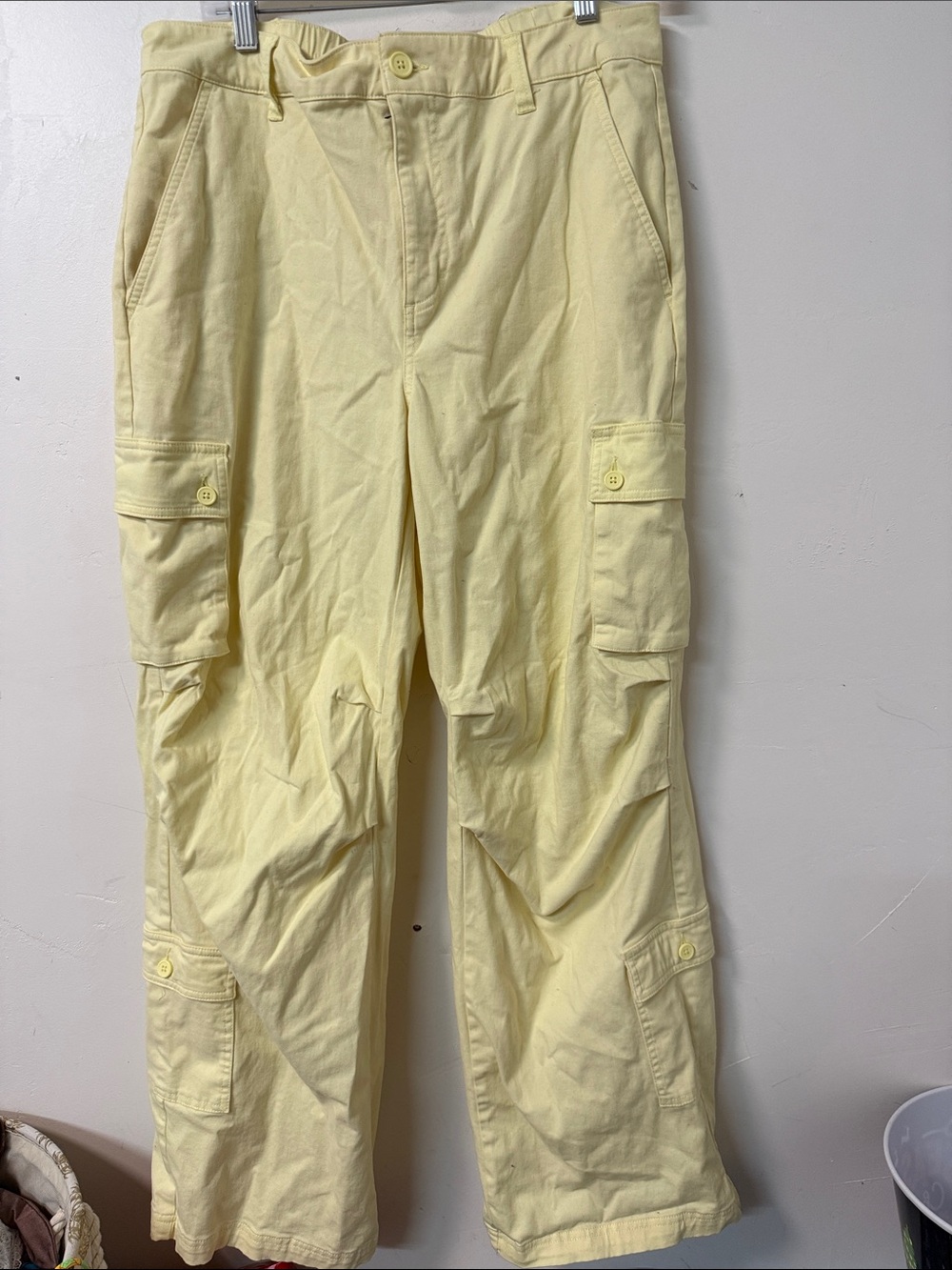 wild fable Pale Yellow Wide Leg Cargo Pants